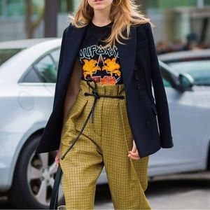 3.1 Phillip Lim Yellow Origami Pleated Pants